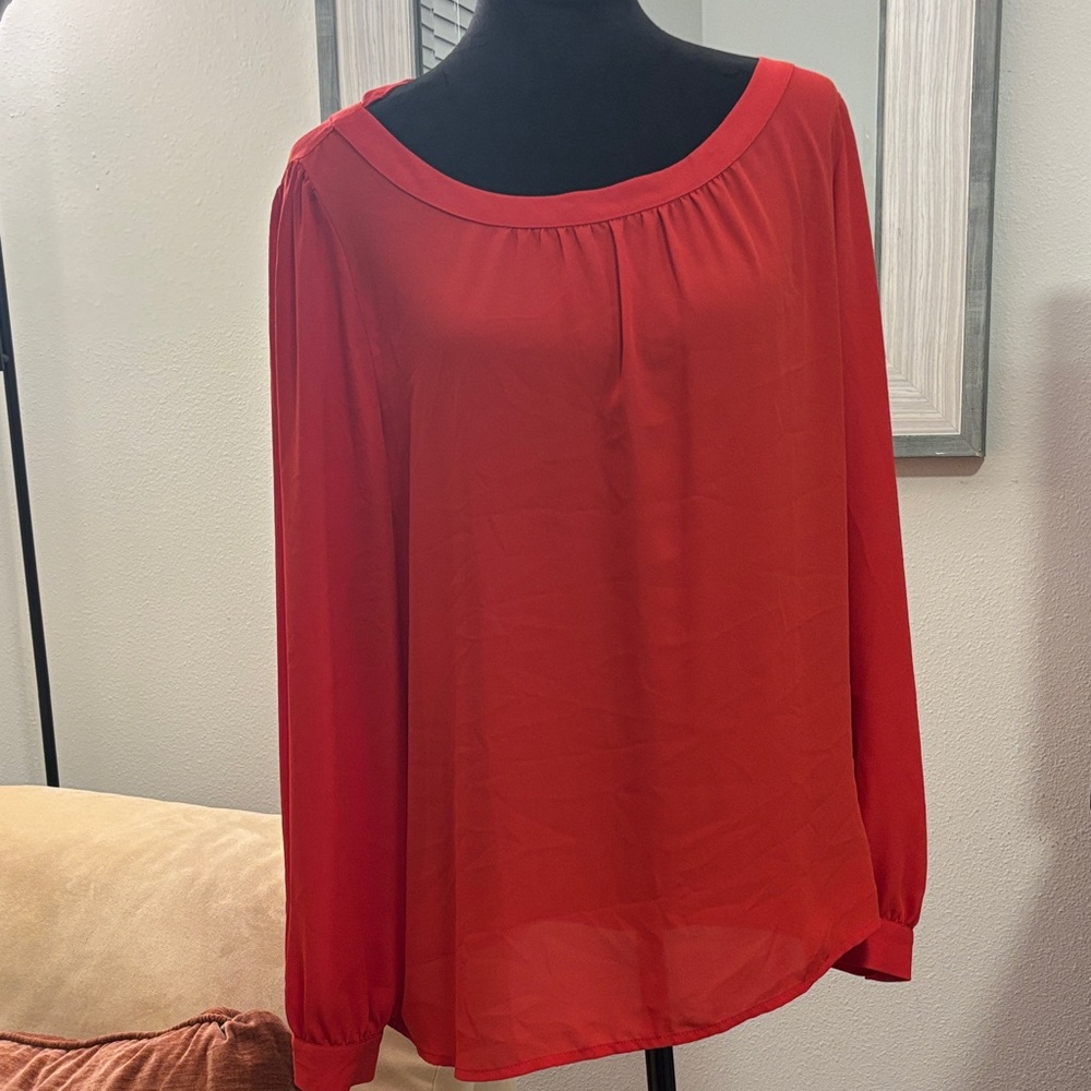 LOFT Vibrant Red Blouse